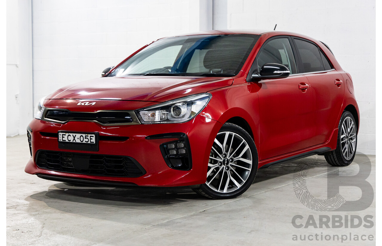 07/2021 Kia Rio GT-Line (FWD) YB PE MY22 5D Hatchback Signal Red Metallic Turbo 1.0L