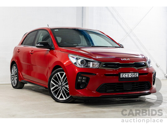 07/2021 Kia Rio GT-Line (FWD) YB PE MY22 5D Hatchback Signal Red Metallic Turbo 1.0L