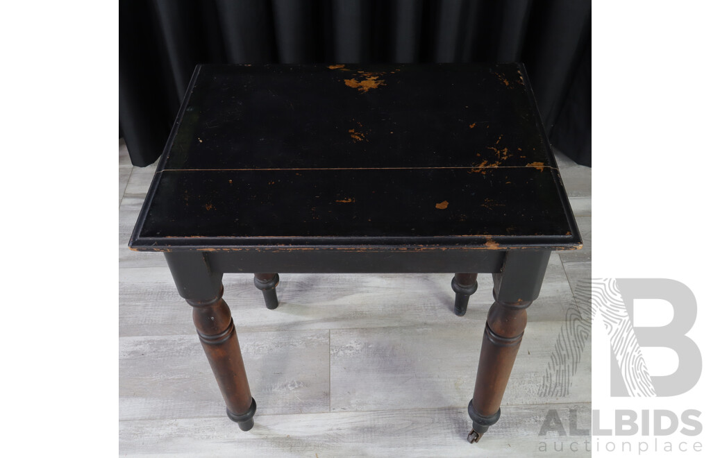 Edwardian Typist Table with Painted Top