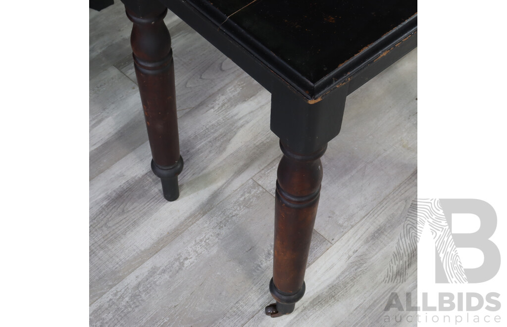 Edwardian Typist Table with Painted Top