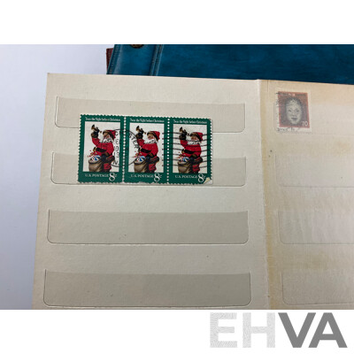 Collection of International Stamps Including Australian Predecimal, India, Hong Kong, Canada, USA, Instructions to Young Stamp Collectors Book and Vintage Receipts