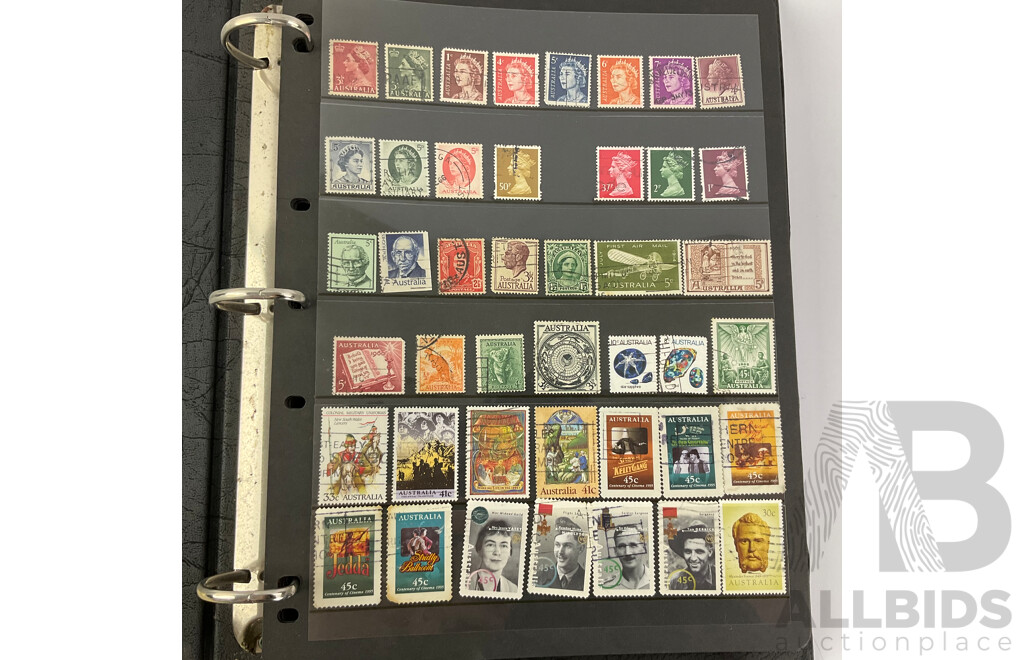 Collection of Australian Cancelled Stamps Including Predecimal, Examples From 1940's to 1990's