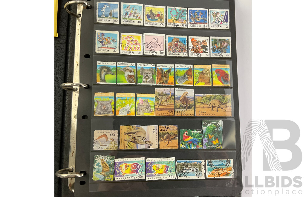 Collection of Australian Cancelled Stamps Including Predecimal, Examples From 1940's to 1990's