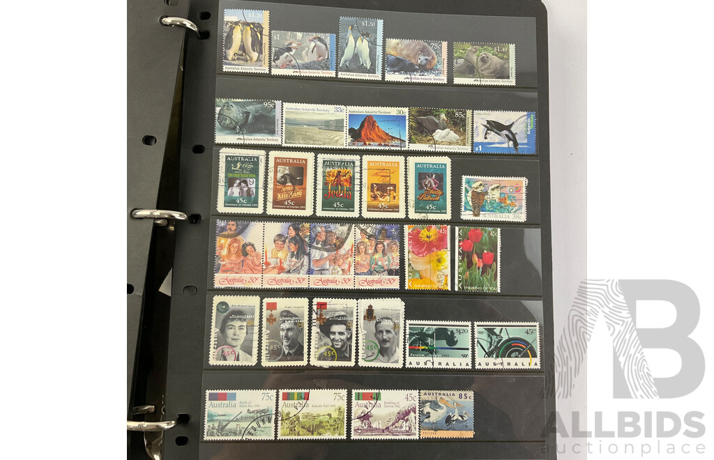 Collection of Australian Cancelled Stamps Including Predecimal, Examples From 1940's to 1990's