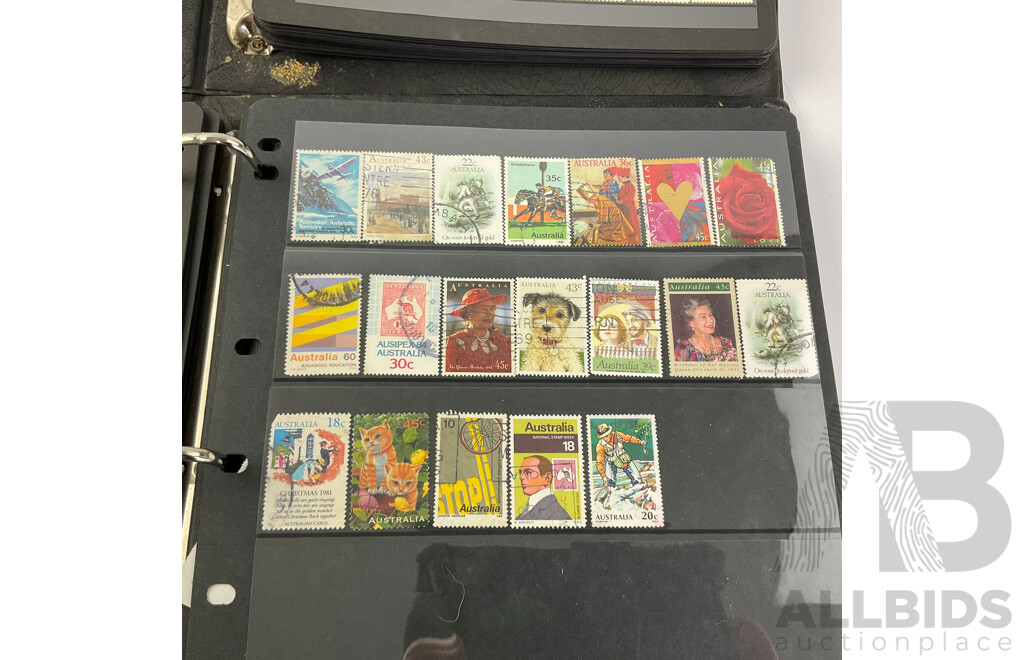 Collection of Australian Cancelled Stamps Including Predecimal, Examples From 1940's to 1990's