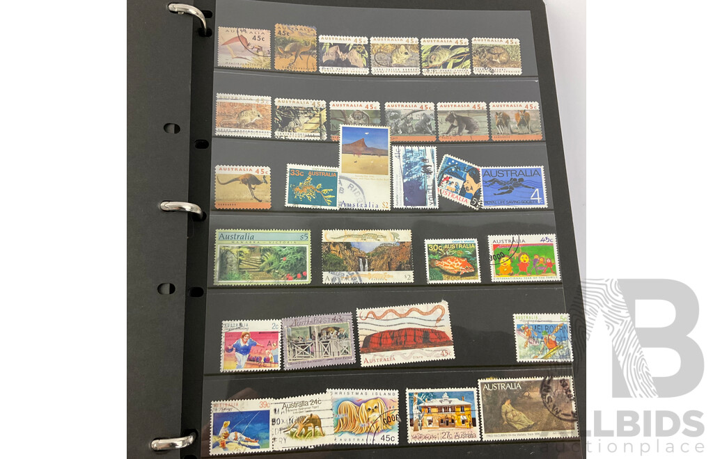 Collection of Australian Cancelled Stamps Including Predecimal, Examples From 1940's to 1990's