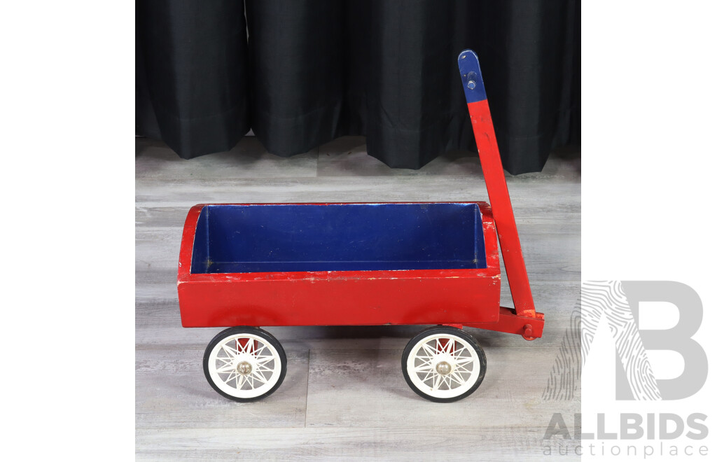 Vintage Timber Little Red Wagon