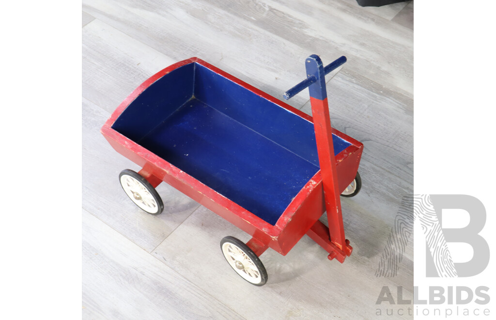 Vintage Timber Little Red Wagon