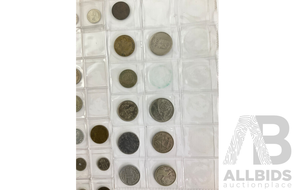 Collection of Vintage Antique/Vintage Coins Including Australian Silver Threepence, UK Silver Thee and Four Pence,  USA, Germany, 1942 WWII Vichy French State, Palestine 1927 One Mil and More