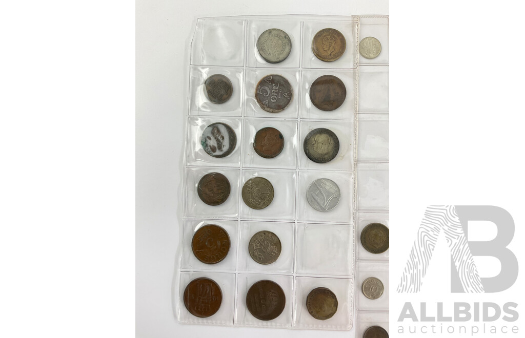 Collection of Vintage Antique/Vintage Coins Including Australian Silver Threepence, UK Silver Thee and Four Pence,  USA, Germany, 1942 WWII Vichy French State, Palestine 1927 One Mil and More