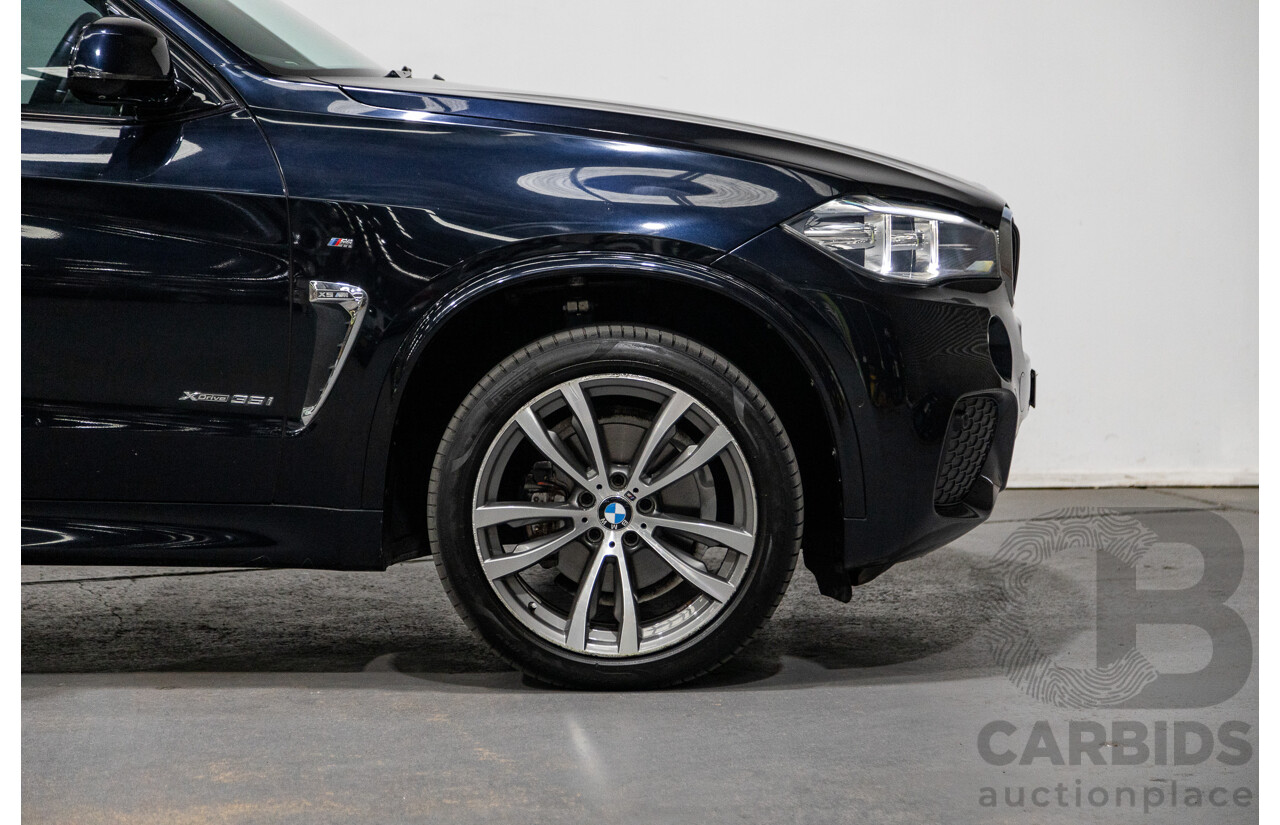 8/2015 BMW X5 Xdrive 35i (AWD) M-Sport Pack F15 MY15 4d Wagon Carbon Black Metallic Turbo 3.0L