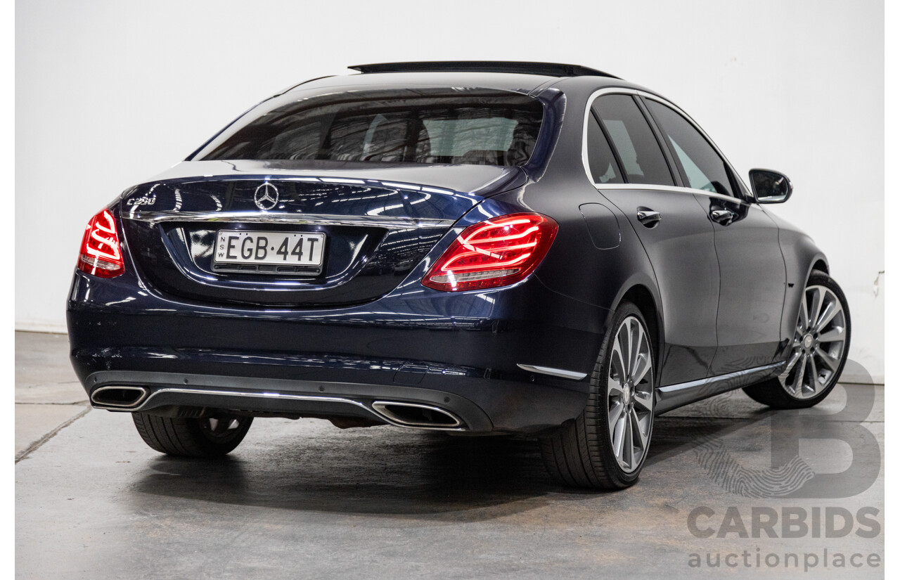 3/2015 Mercedes Benz C250 W205 4d Sedan Cavansite Blue Metallic Turbo 2.0L