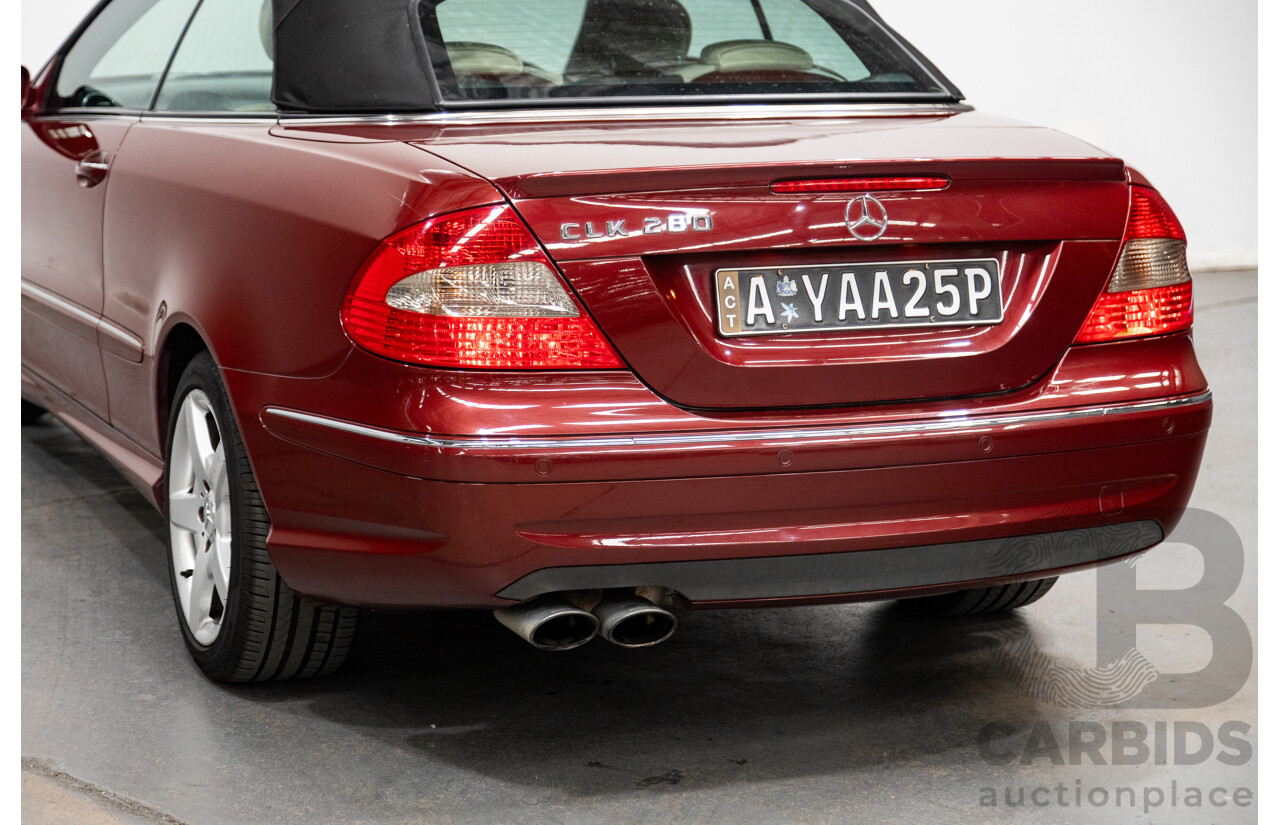 3/2009 Mercedes Benz CLK280 Avantgarde AMG Package C209 07 Upgrade 2d Cabriolet Thulite Red Metallic V6 3.0L