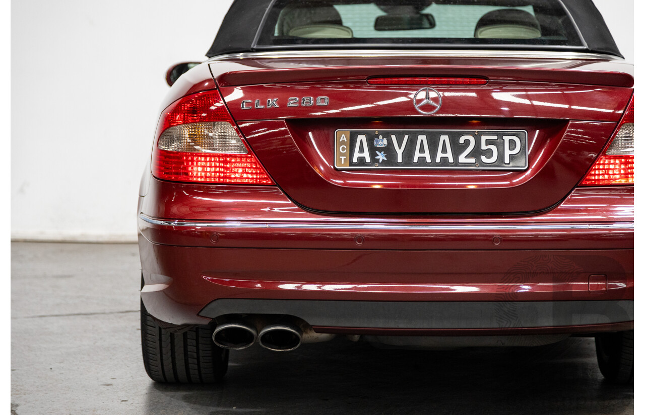 3/2009 Mercedes Benz CLK280 Avantgarde AMG Package C209 07 Upgrade 2d Cabriolet Thulite Red Metallic V6 3.0L