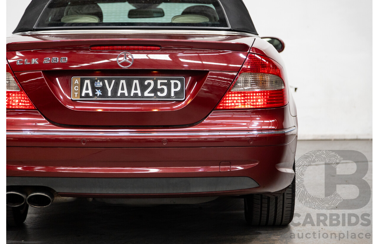 3/2009 Mercedes Benz CLK280 Avantgarde AMG Package C209 07 Upgrade 2d Cabriolet Thulite Red Metallic V6 3.0L