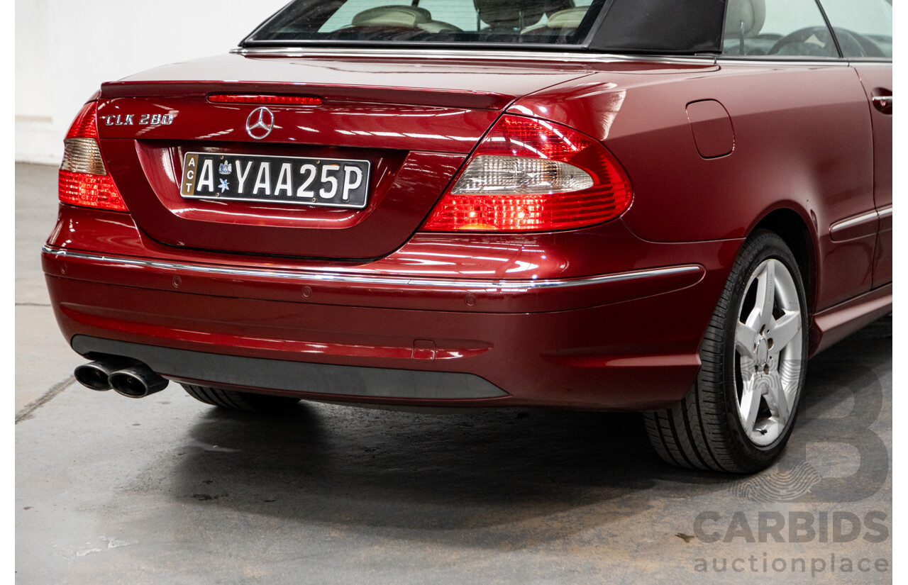 3/2009 Mercedes Benz CLK280 Avantgarde AMG Package C209 07 Upgrade 2d Cabriolet Thulite Red Metallic V6 3.0L