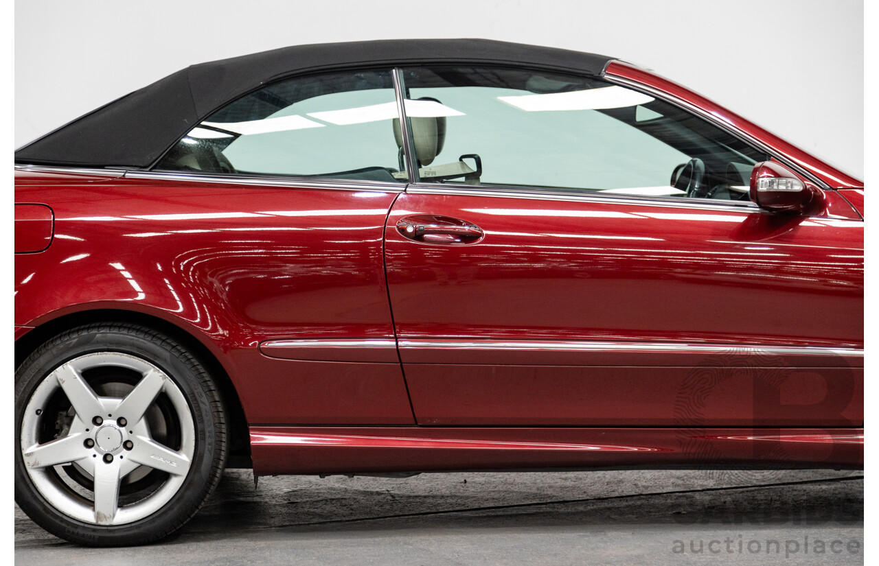 3/2009 Mercedes Benz CLK280 Avantgarde AMG Package C209 07 Upgrade 2d Cabriolet Thulite Red Metallic V6 3.0L