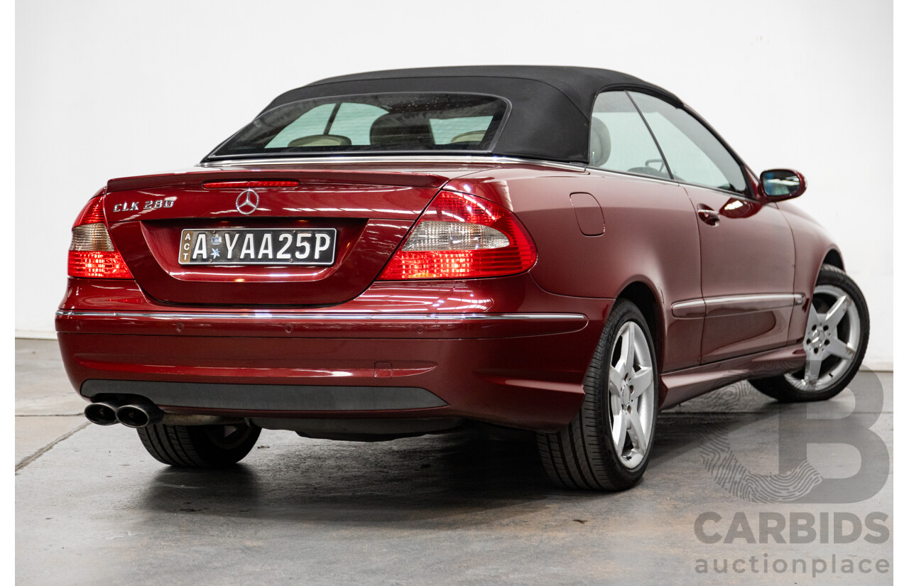 3/2009 Mercedes Benz CLK280 Avantgarde AMG Package C209 07 Upgrade 2d Cabriolet Thulite Red Metallic V6 3.0L