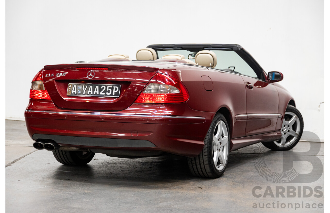 3/2009 Mercedes Benz CLK280 Avantgarde AMG Package C209 07 Upgrade 2d Cabriolet Thulite Red Metallic V6 3.0L