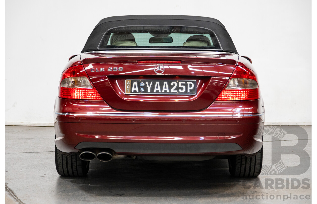 3/2009 Mercedes Benz CLK280 Avantgarde AMG Package C209 07 Upgrade 2d Cabriolet Thulite Red Metallic V6 3.0L