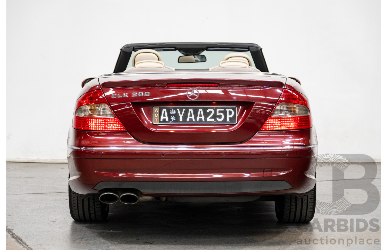 3/2009 Mercedes Benz CLK280 Avantgarde AMG Package C209 07 Upgrade 2d Cabriolet Thulite Red Metallic V6 3.0L