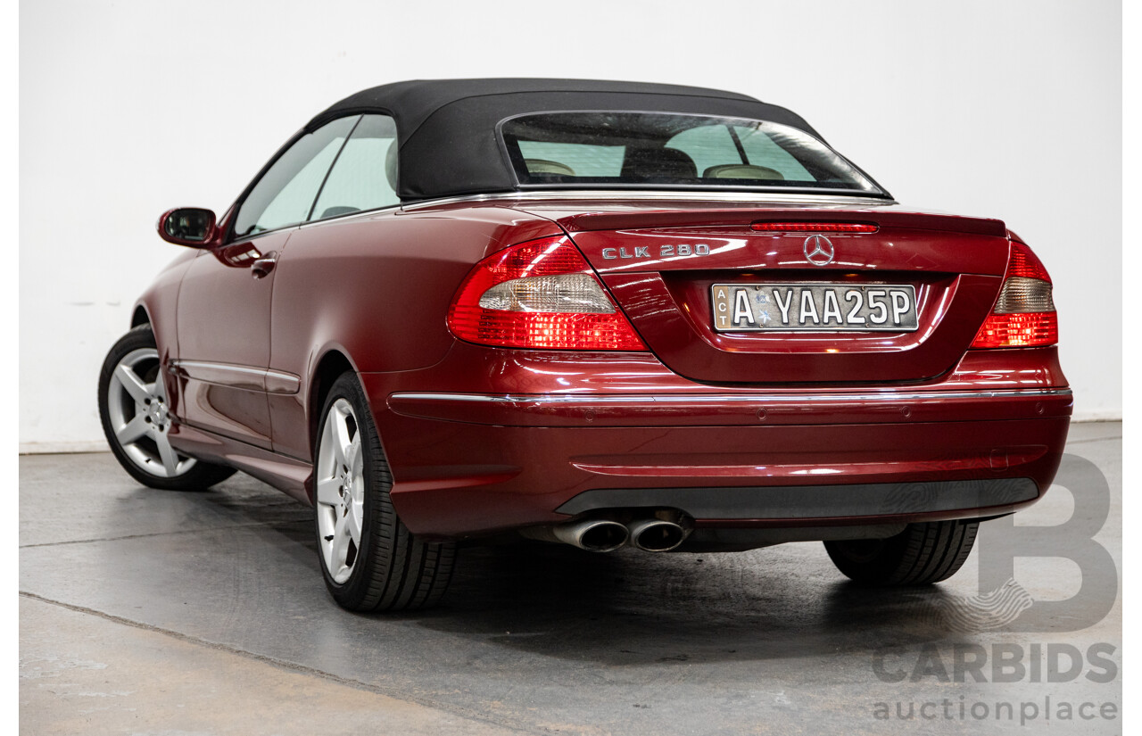 3/2009 Mercedes Benz CLK280 Avantgarde AMG Package C209 07 Upgrade 2d Cabriolet Thulite Red Metallic V6 3.0L