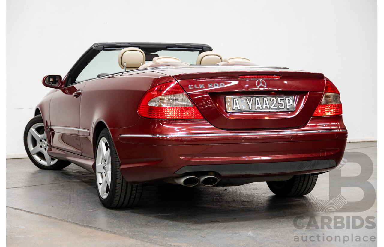 3/2009 Mercedes Benz CLK280 Avantgarde AMG Package C209 07 Upgrade 2d Cabriolet Thulite Red Metallic V6 3.0L