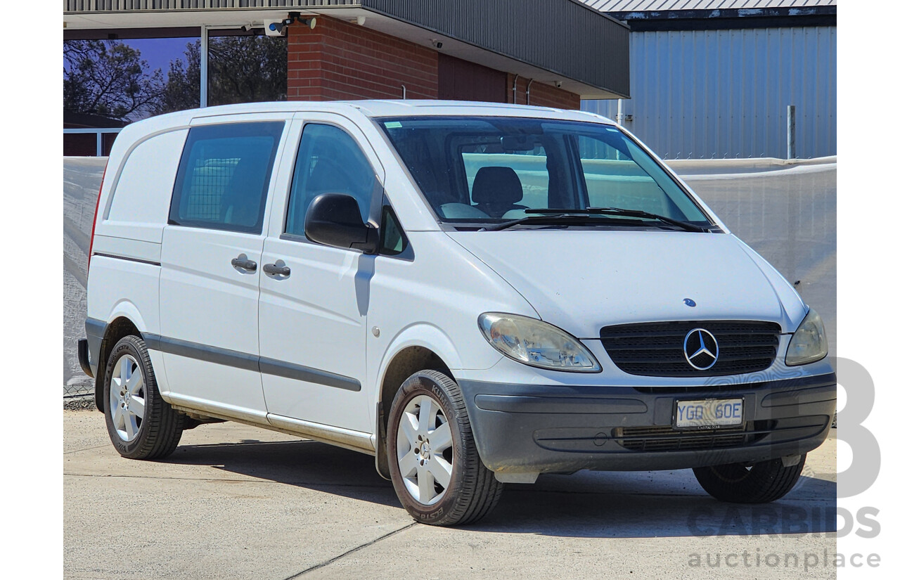 12/2009 Mercedes-Benz Vito 115cdi Compact CREW CAB MY08 4d Van White 2.1L