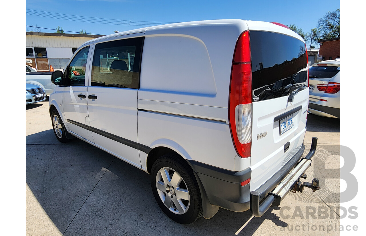 12/2009 Mercedes-Benz Vito 115cdi Compact CREW CAB MY08 4d Van White 2.1L