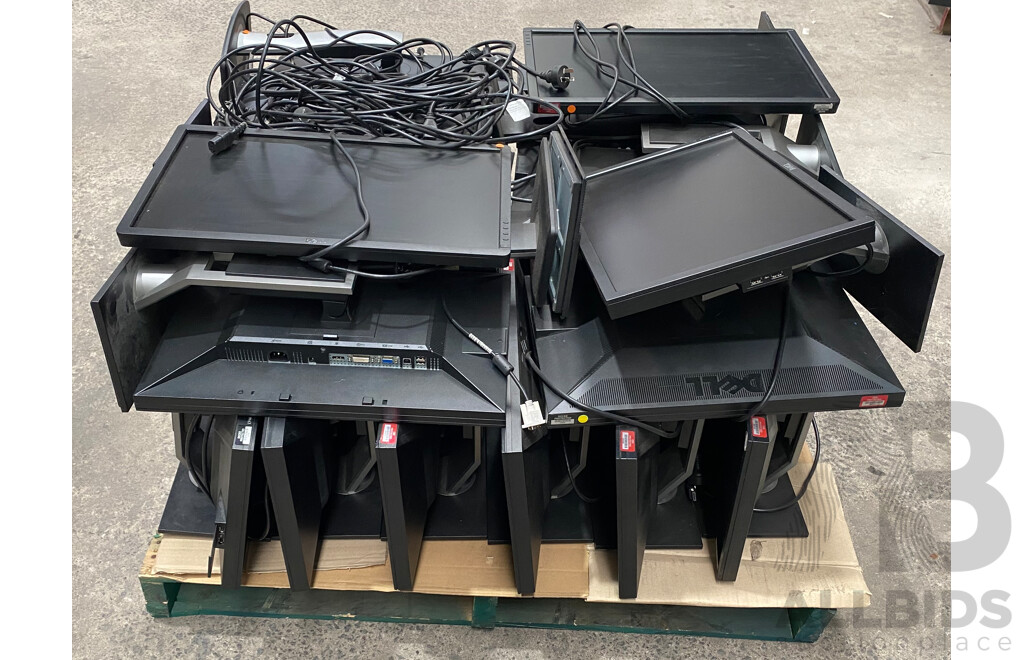 Pallet Lot of Dell 22/23-Inch Monitors - Models: P2210f, P2312Ht