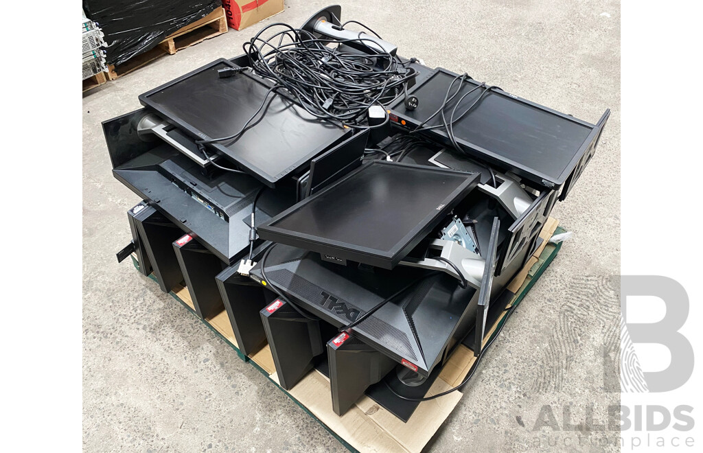 Pallet Lot of Dell 22/23-Inch Monitors - Models: P2210f, P2312Ht