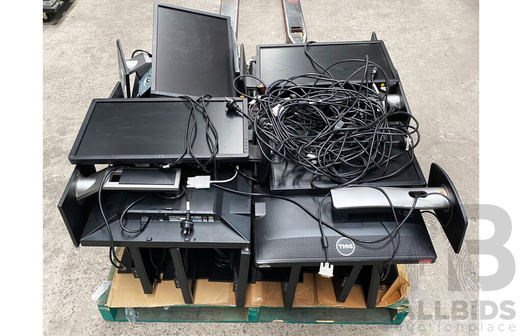 Pallet Lot of Dell 22/23-Inch Monitors - Models: P2210f, P2312Ht