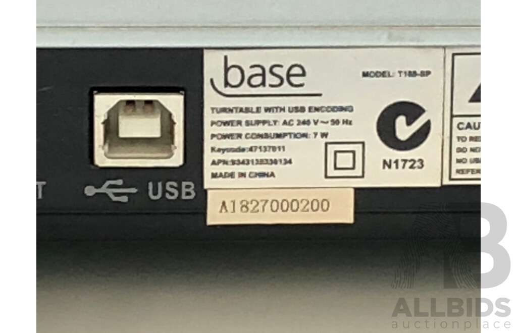 Base Turntable with USB Encoding