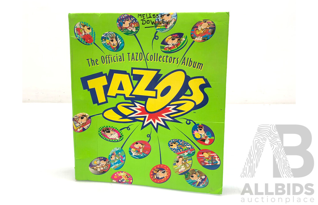 Collection of 92 Tazo's with Official Collectors Album