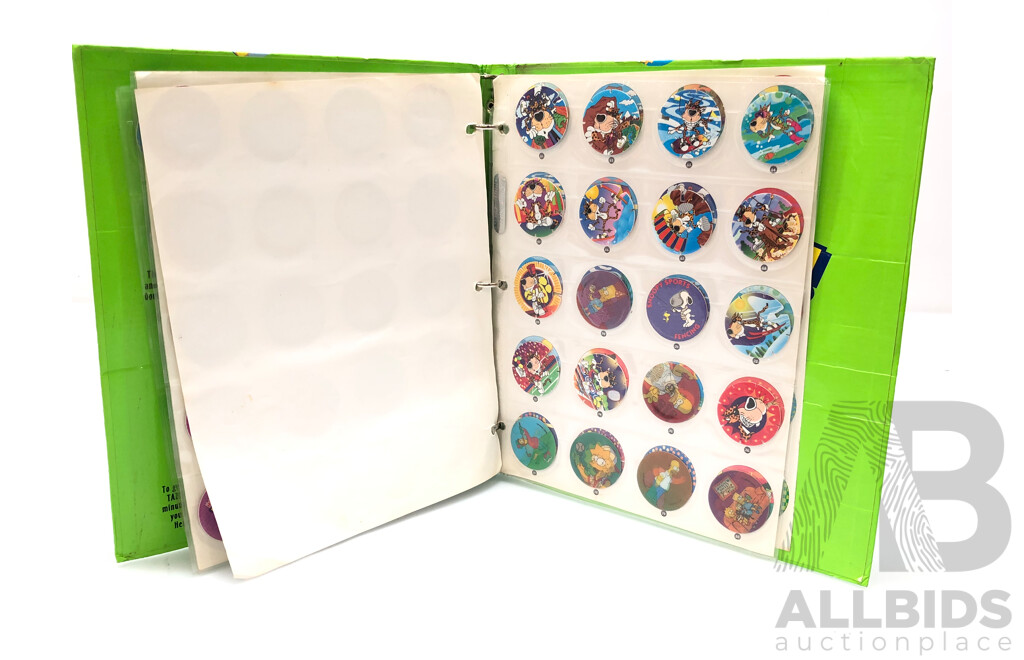 Collection of 92 Tazo's with Official Collectors Album