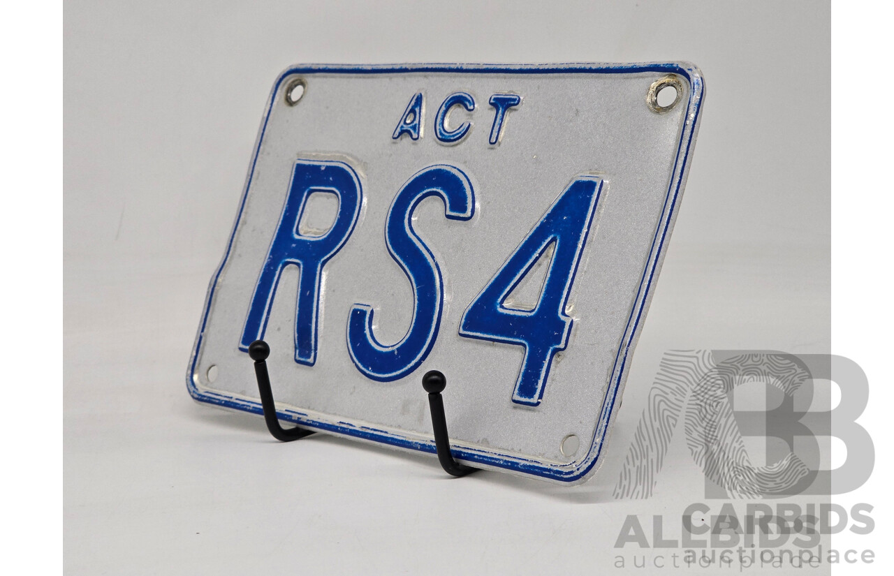 ACT 3 Character Motor Vehicle Number Plate - RS4