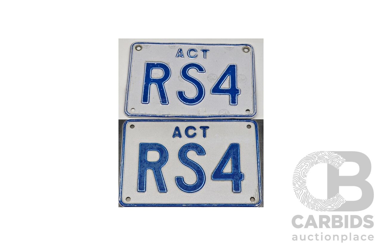 ACT 3 Character Motor Vehicle Number Plate - RS4