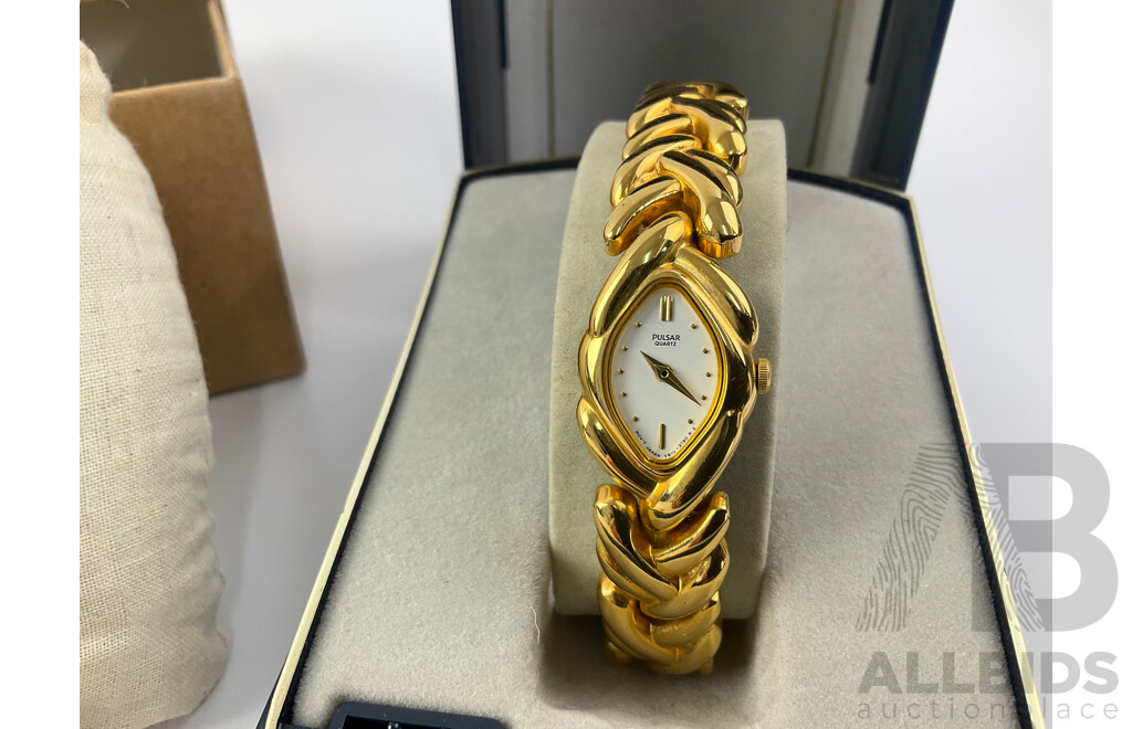 Ladies Vintage (2) Gold Tone Dress Watches - Pulsar & JAG