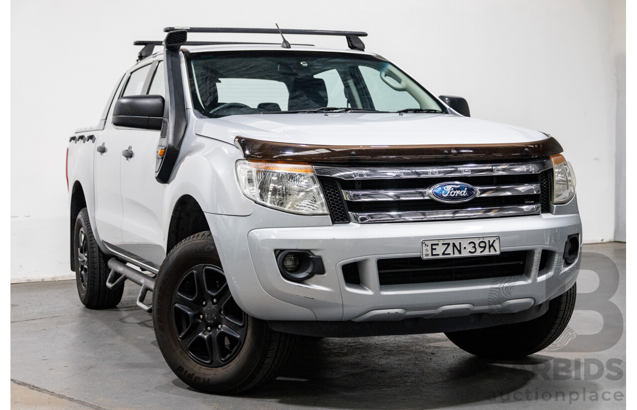 3/2013 Ford Ranger XL 3.2 (4x4) PX Dual Cab Utility Highlight Silver Turbo Diesel 3.2L