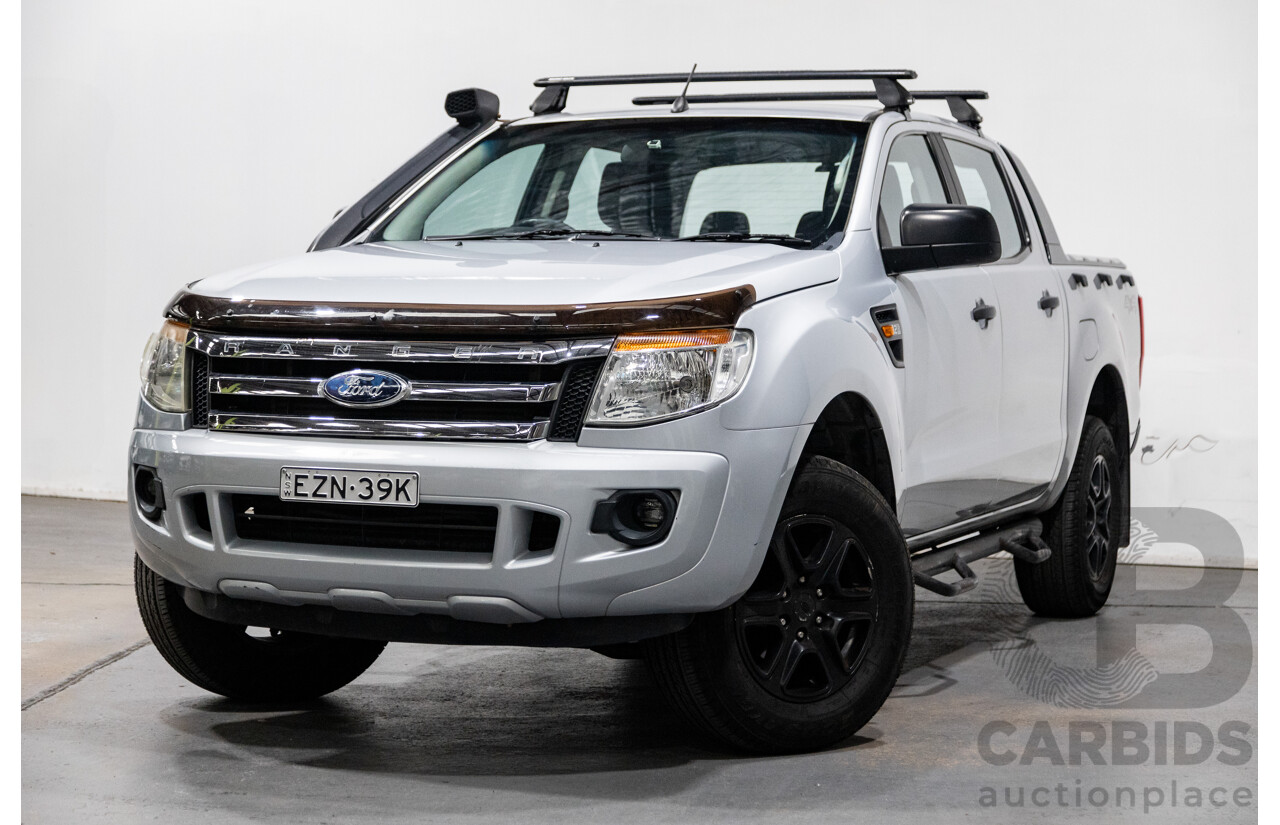 3/2013 Ford Ranger XL 3.2 (4x4) PX Dual Cab Utility Highlight Silver Turbo Diesel 3.2L