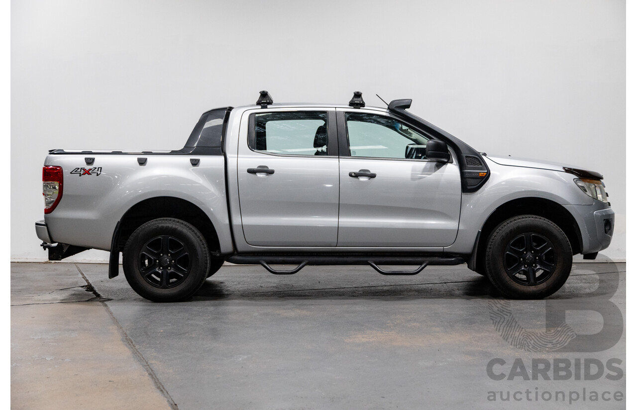 3/2013 Ford Ranger XL 3.2 (4x4) PX Dual Cab Utility Highlight Silver Turbo Diesel 3.2L