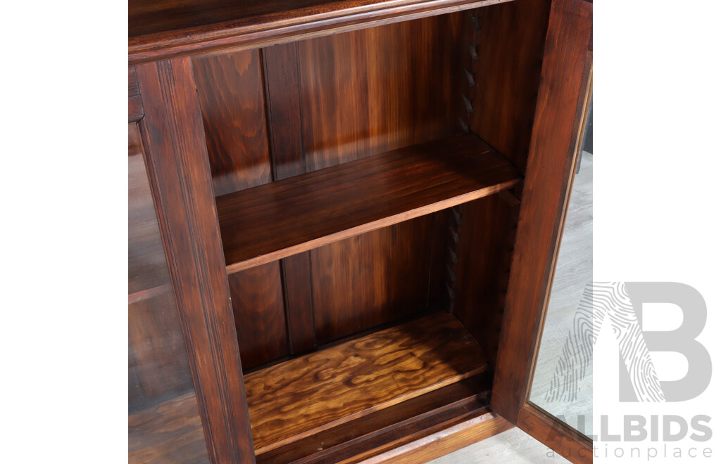 Victorian Pine Two Door Bookcase