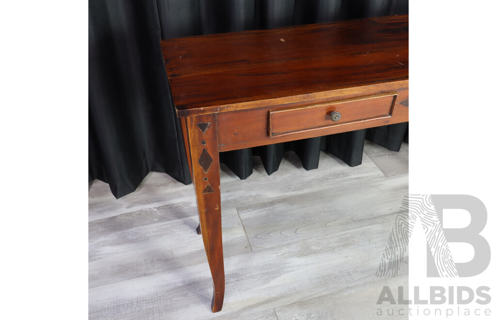 Indonesian Mahogany Hall Table