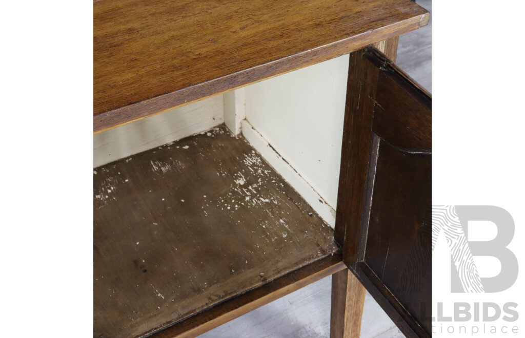 Oak Elevated Pot Cupboard