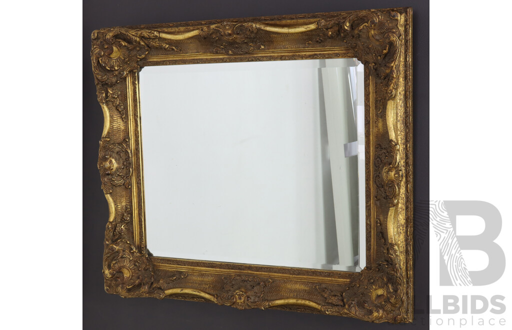 Vintage Bevelled Edge Mirror in Gilt Frame