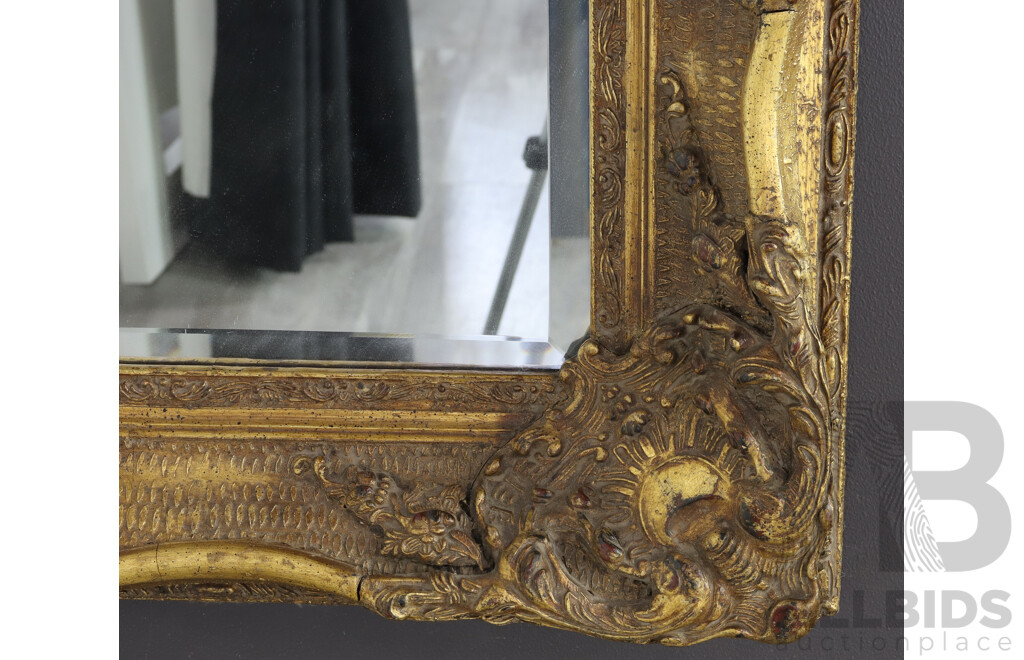 Vintage Bevelled Edge Mirror in Gilt Frame