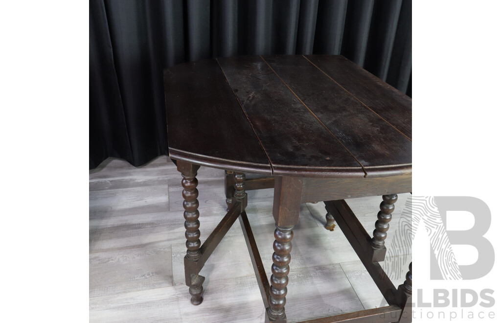 Oak Drop Side Gate Leg Table