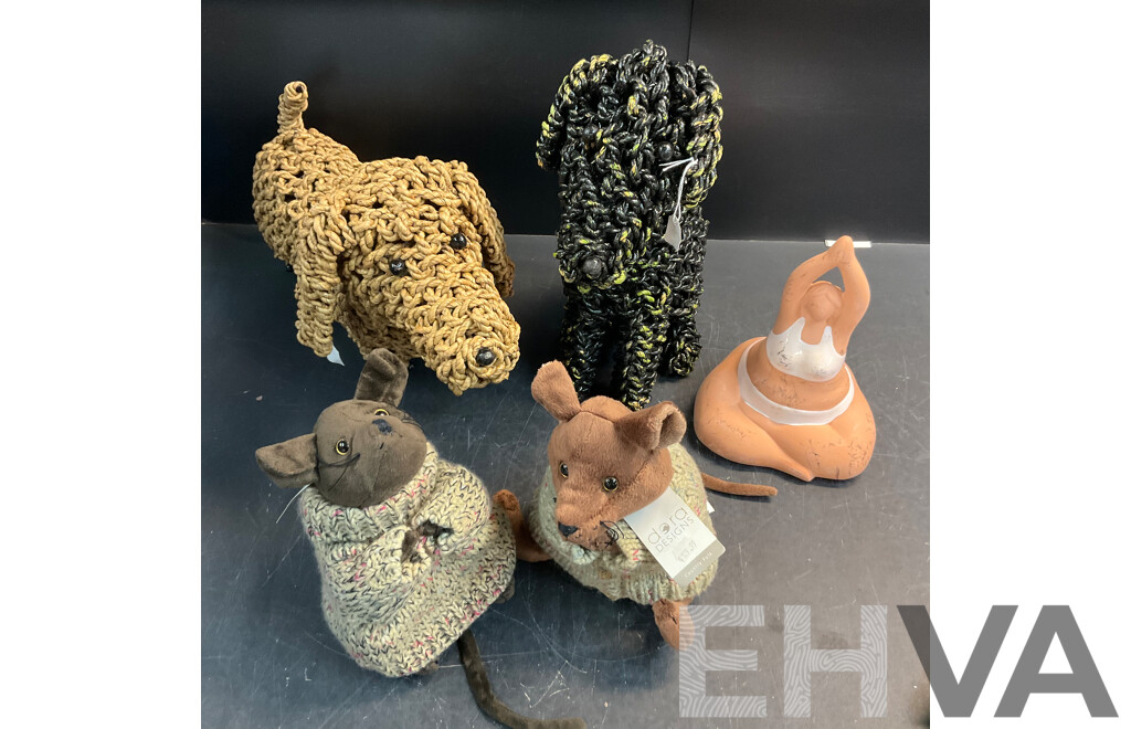 DORA DESIGNS Duncan Mouse Doorstop & Assorted of House Decoration