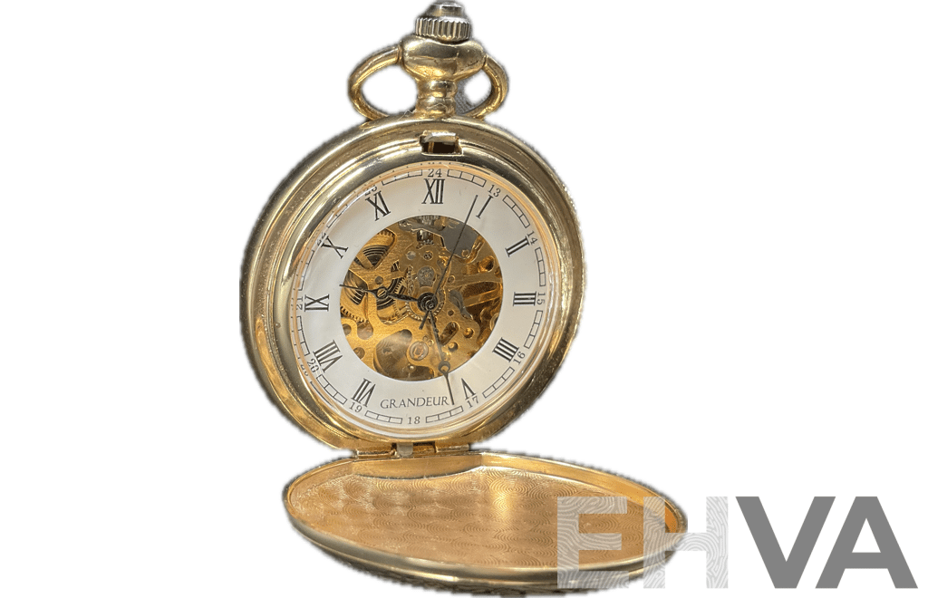 GRANDEUR Gold Pocket FOB Watch