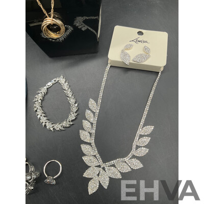 LOUISA Costume Jewellery Collection Including Necklaces, Rings, Bracelets and Country Road Cap - Lot of 8